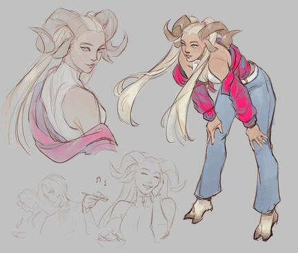 bovine lady. she lives in the mountains